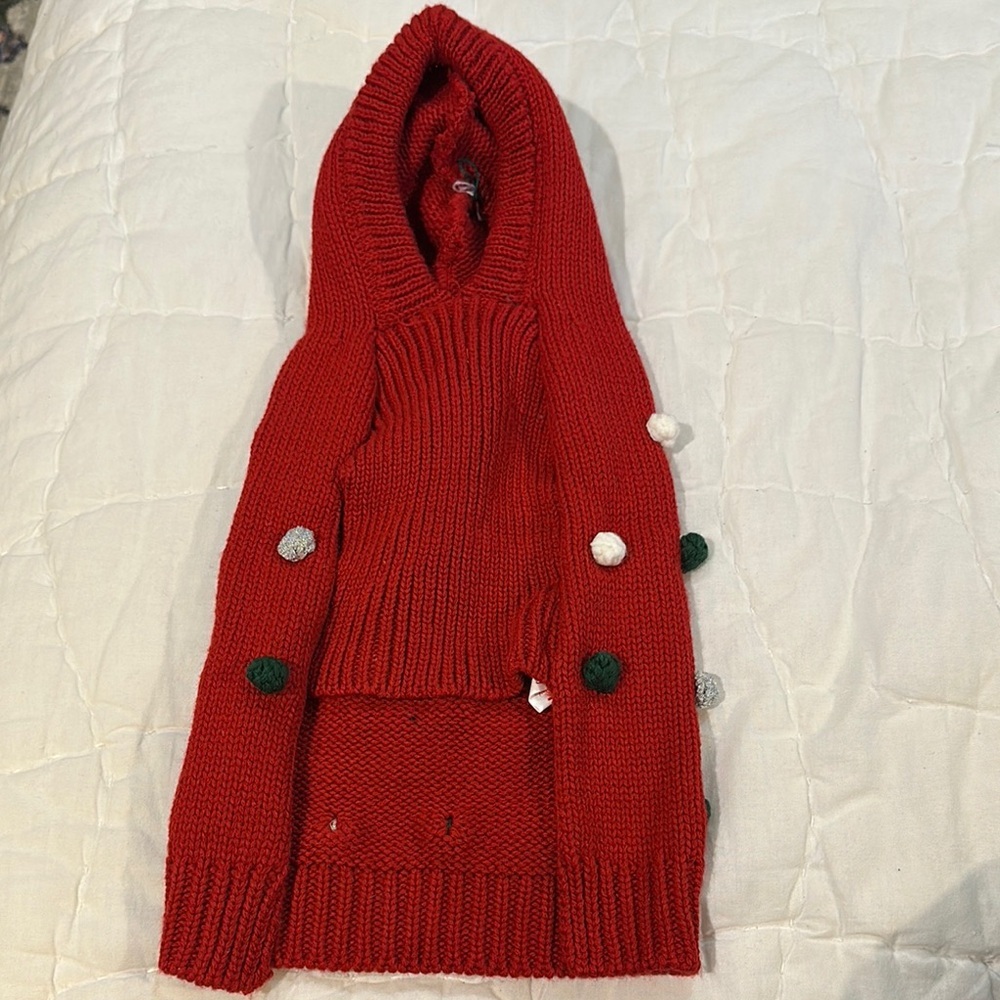 Martha Stewart Red and Green Dog Sweater - Picture 2 of 5
